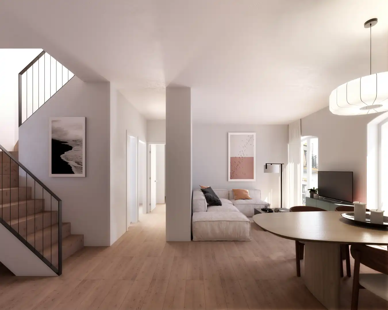 Wohnzimmer von Dachboden zum Verkauf in La Algaba mit Klimaanlage, Heizung und Terrasse