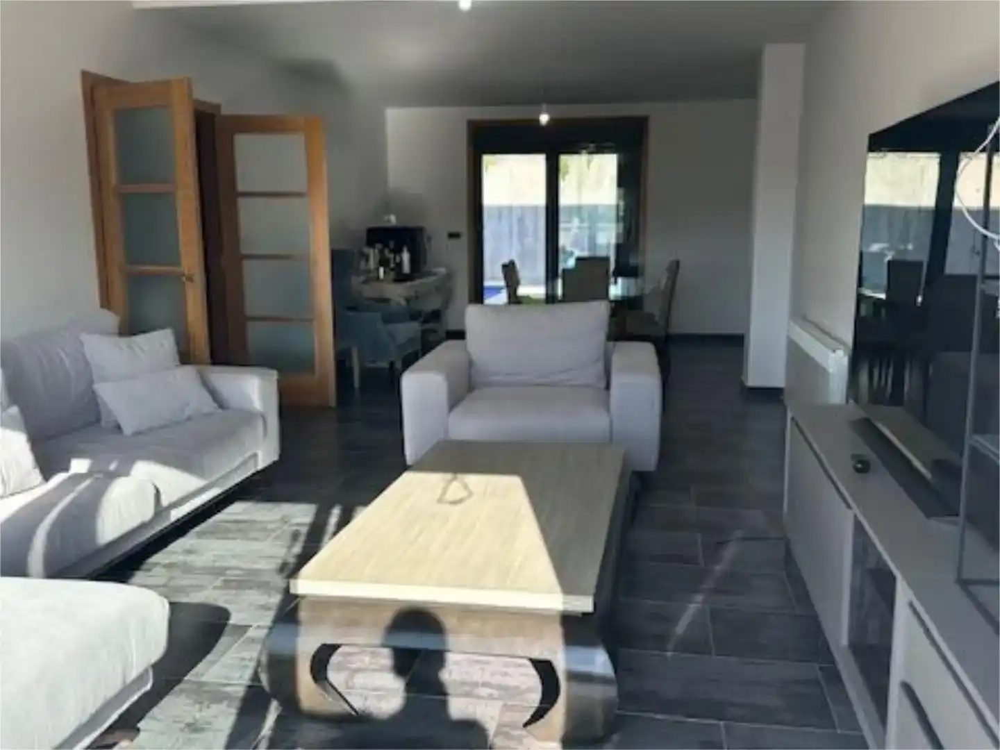 Wohnzimmer von Wohnung zur Miete in Vilagarcía de Arousa mit Klimaanlage, Schwimmbad und Balkon
