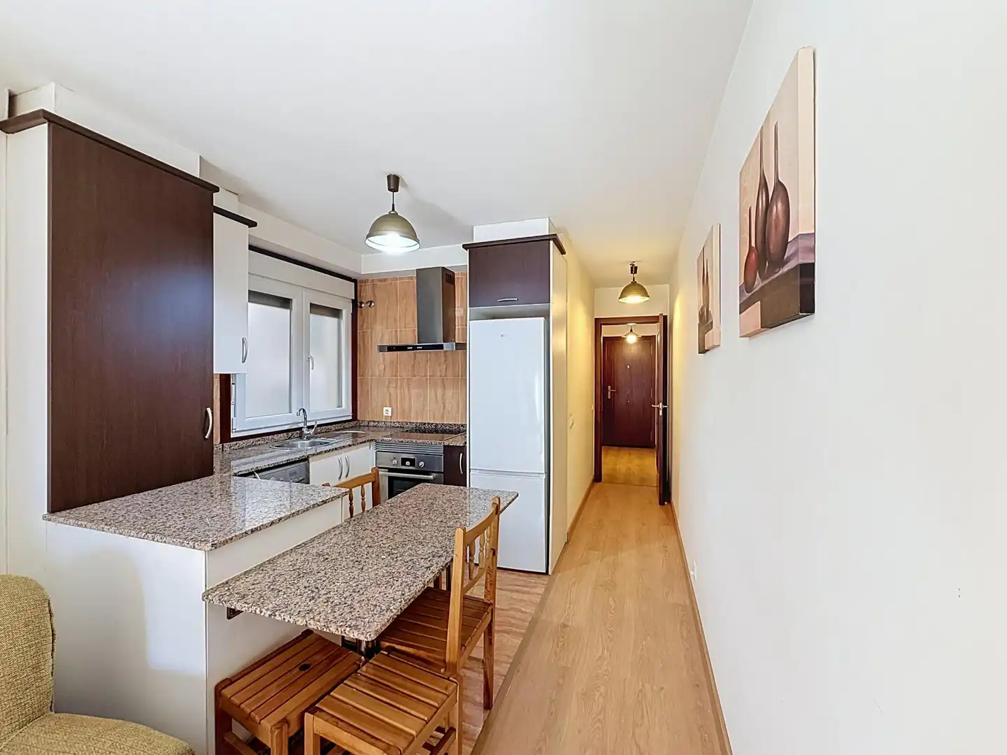 Kitchen of Apartments for sale in Boiro  with Furnished and Balcony
