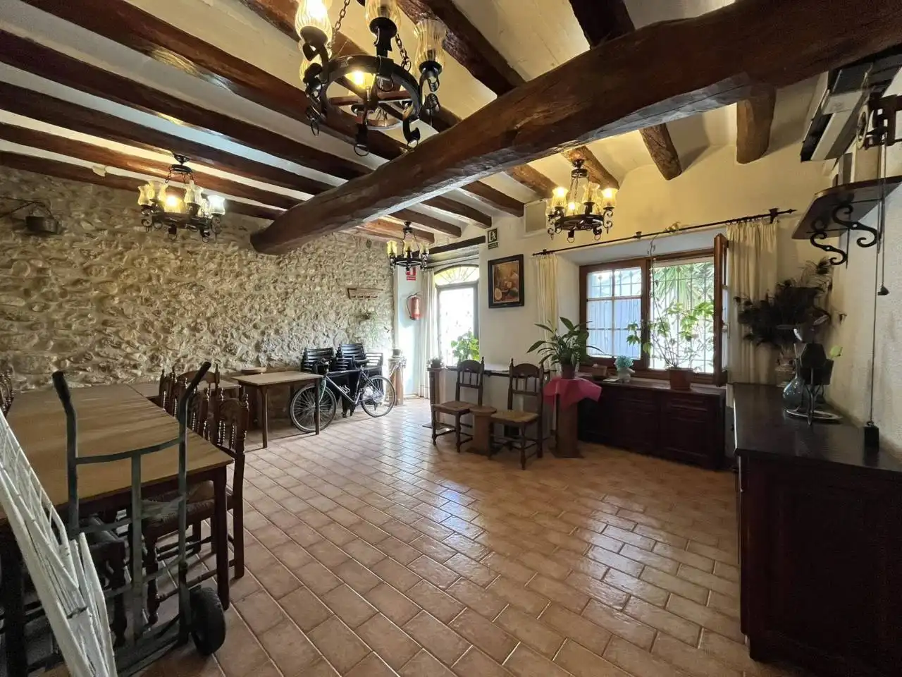 Dining room of Houses for sale in Sant Martí Sarroca  with Air Conditioner, Heating and Private garden
