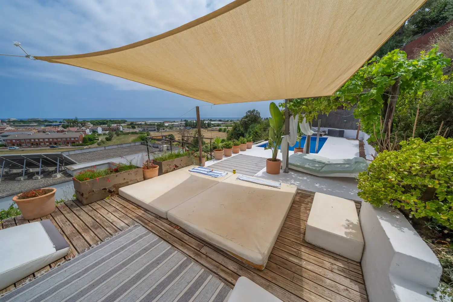 Terraza de Casa o chalet en venta en Santa Susanna con Aire acondicionado, Calefacción y Jardín privado