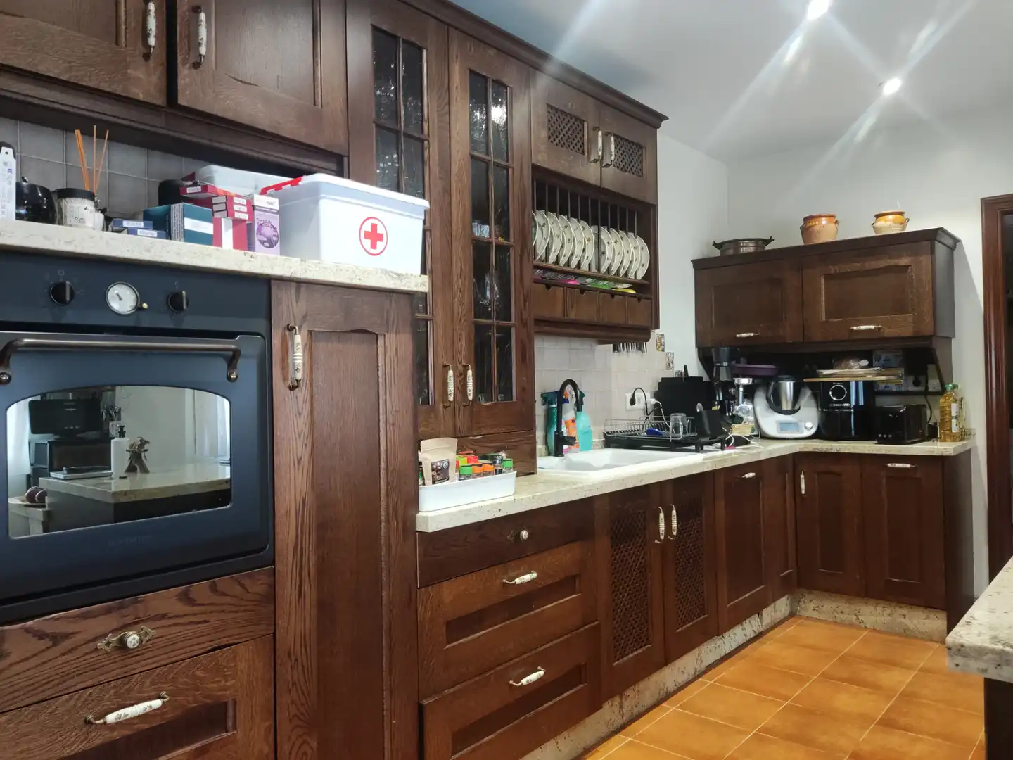 Cuina de Casa o xalet en venda en Ciudad Real amb Aire condicionat, Calefacció i Jardí privat