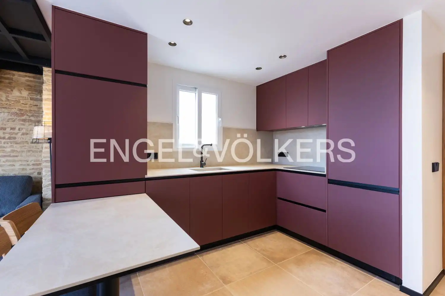 Cocina de Piso de alquiler en Valencia con Aire acondicionado, Calefacción y Terraza