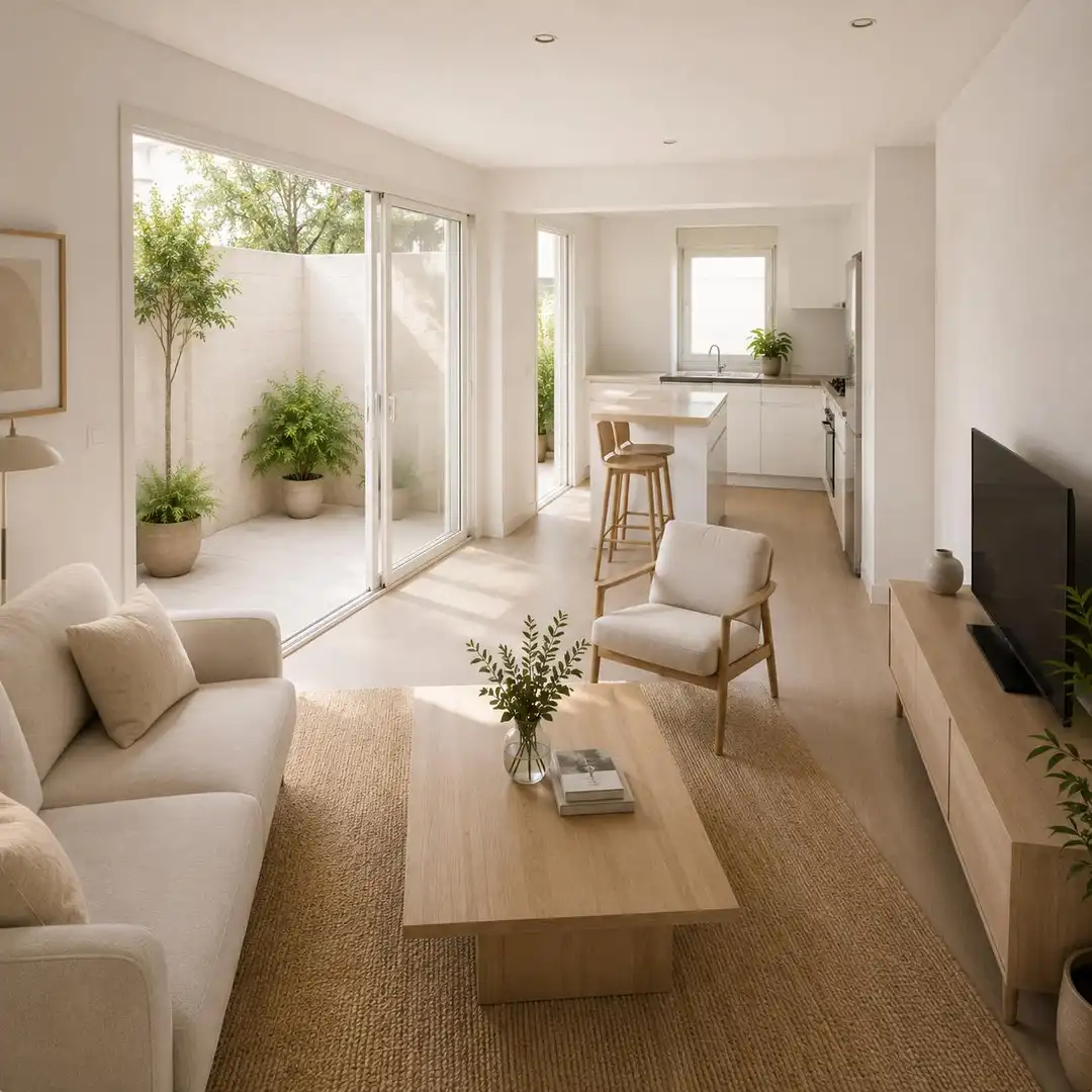 Sala de estar de Planta baja en venta en Sabadell con Aire acondicionado, Calefacción y Jardín privado