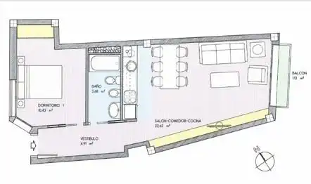 Appartement compact avec ascenseur à vendre à Casco Histórico