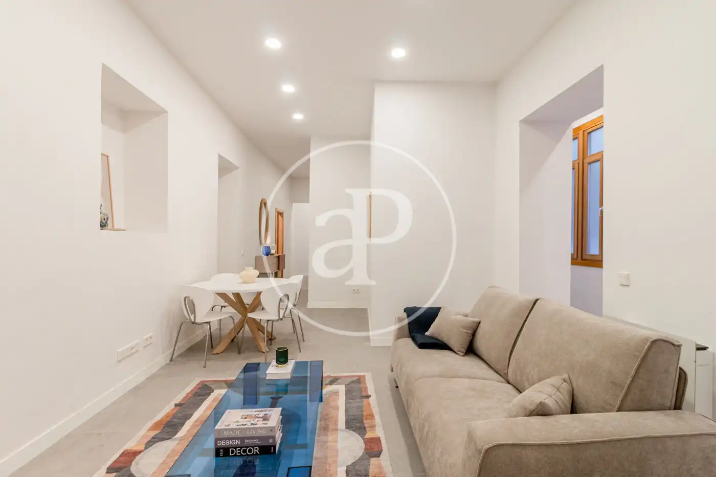 Wohnzimmer von Wohnung zur Miete in Madrid mit Klimaanlage, Heizung und Möbliert