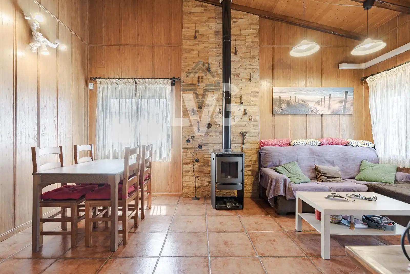 Wohnzimmer von Haus oder Chalet zum Verkauf in Valdetorres de Jarama mit Klimaanlage, Heizung und Privatgarten