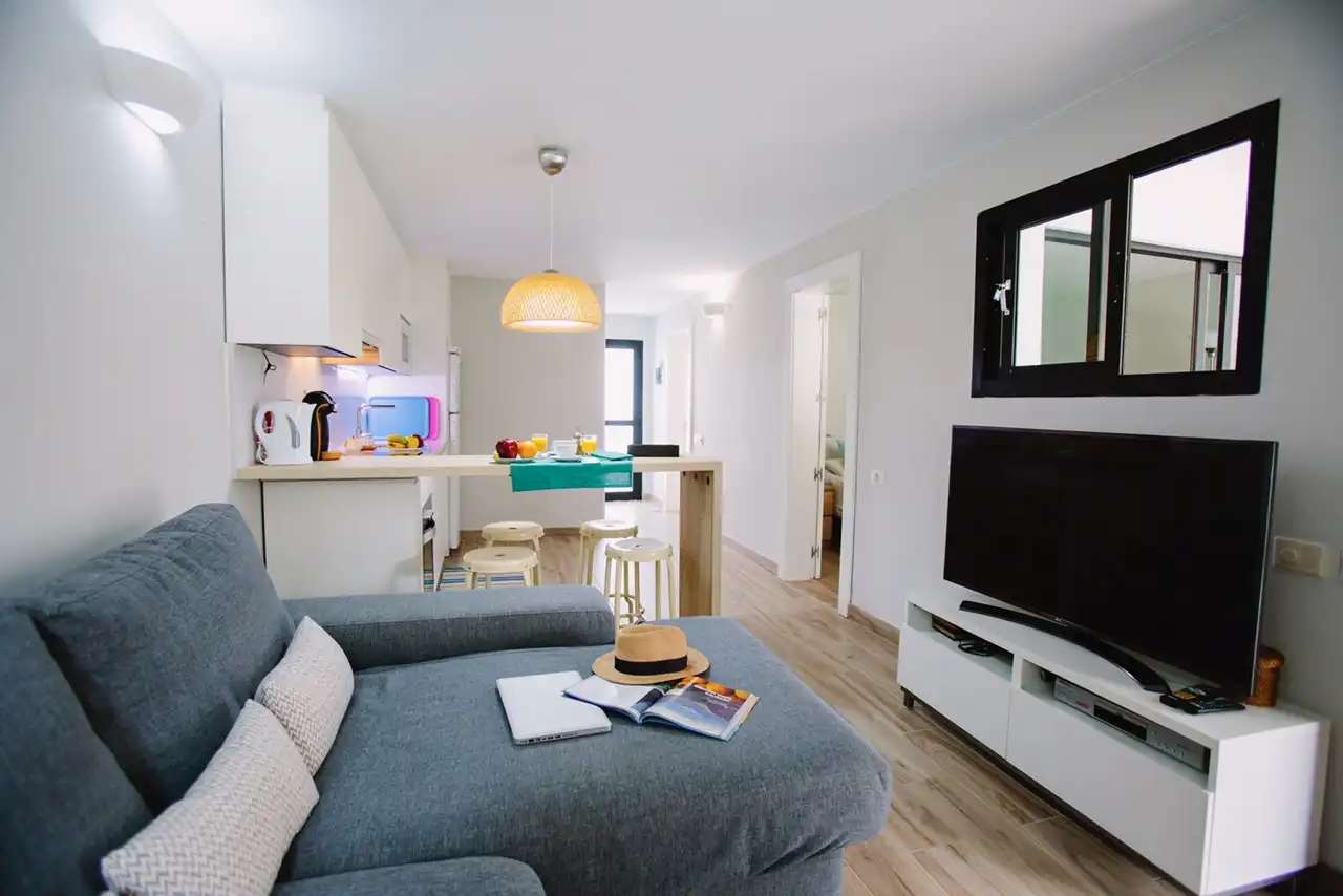 Sala de estar de Apartamento en venta en San Bartolomé de Tirajana con Aire acondicionado, Jardín privado y Terraza
