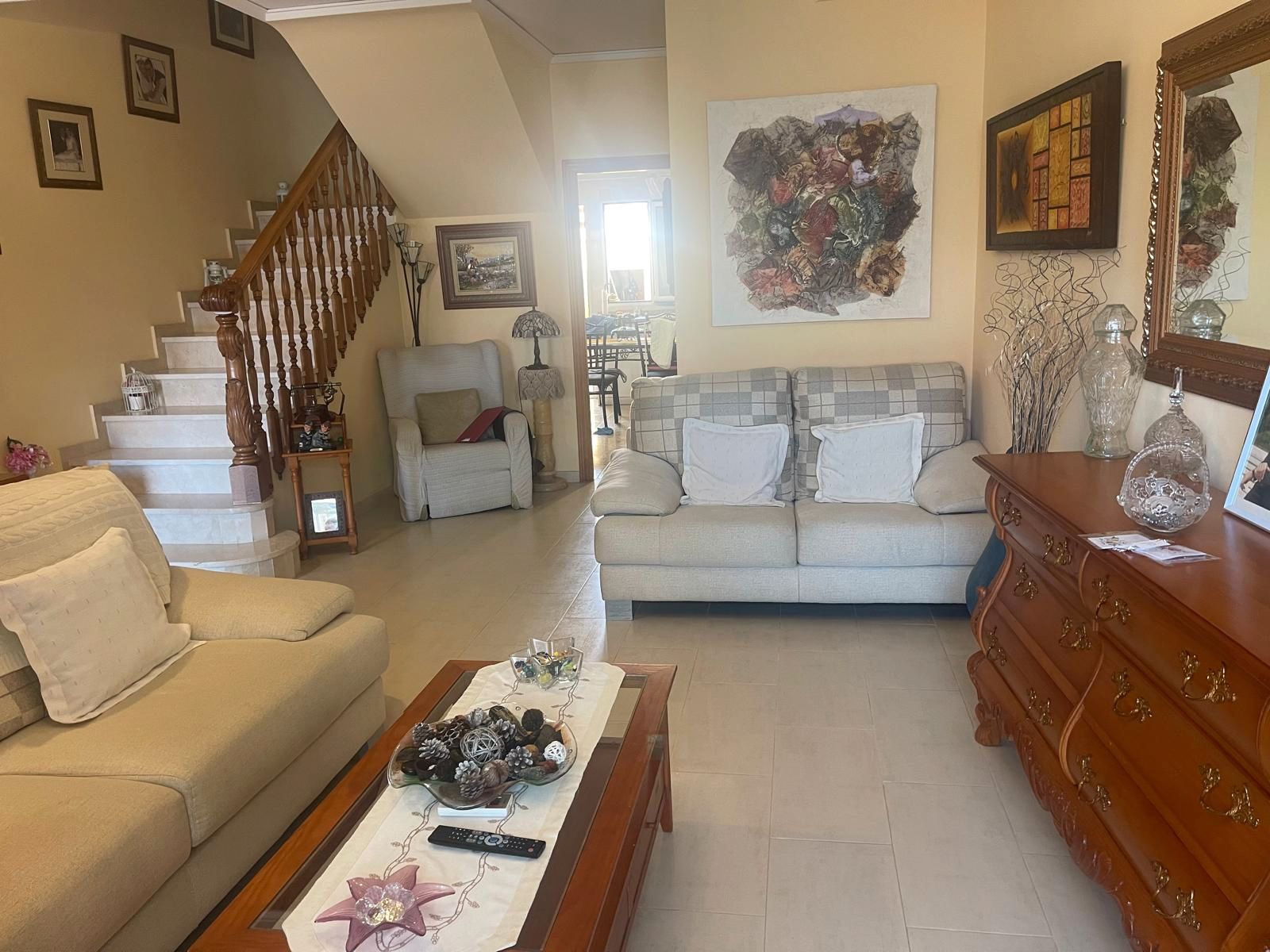 Living room of Single-family semi-detached for sale in Real de Gandia  with Air Conditioner, Heating and Terrace