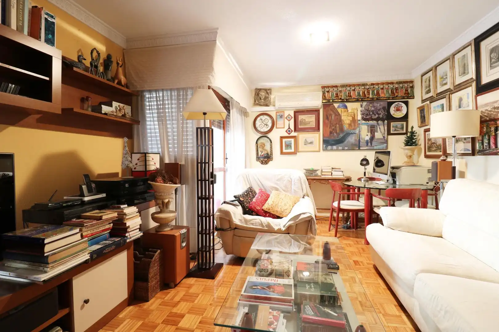 Living room of Flat for rent in Elche / Elx  with Air Conditioner, Furnished and Balcony