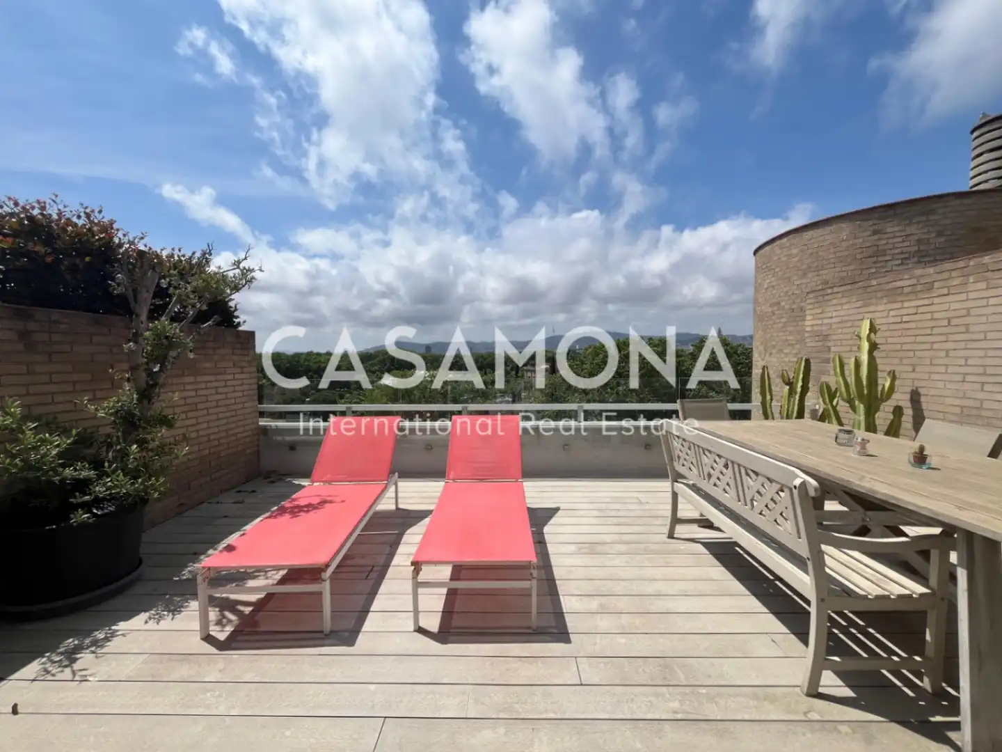 Terrasse von Wohnungen zur Miete in Barcelona mit Klimaanlage, Terrasse und Möbliert