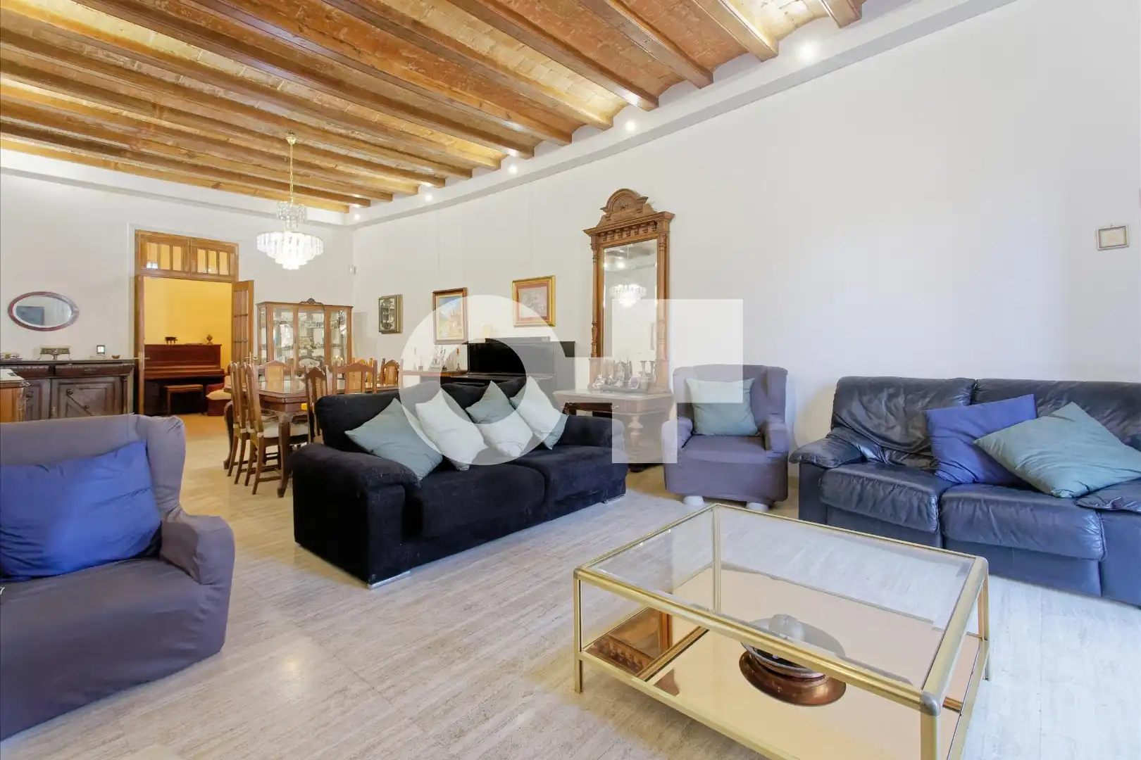 Sala de estar de Apartamento en venta en  Barcelona Capital con Terraza, Amueblado y Balcón