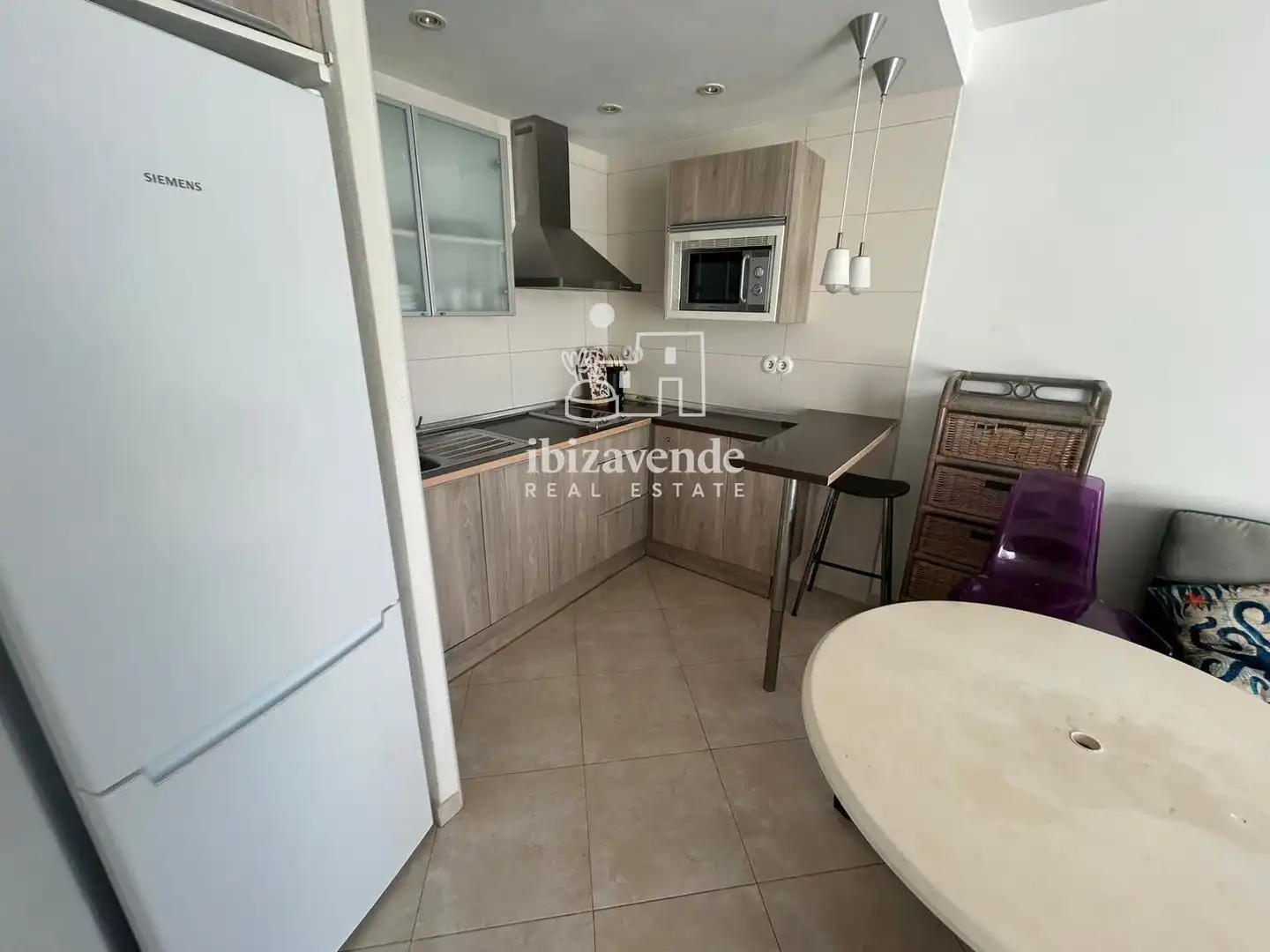 Kitchen of Flat for rent in Sant Josep de sa Talaia  with Air Conditioner, Heating and Terrace