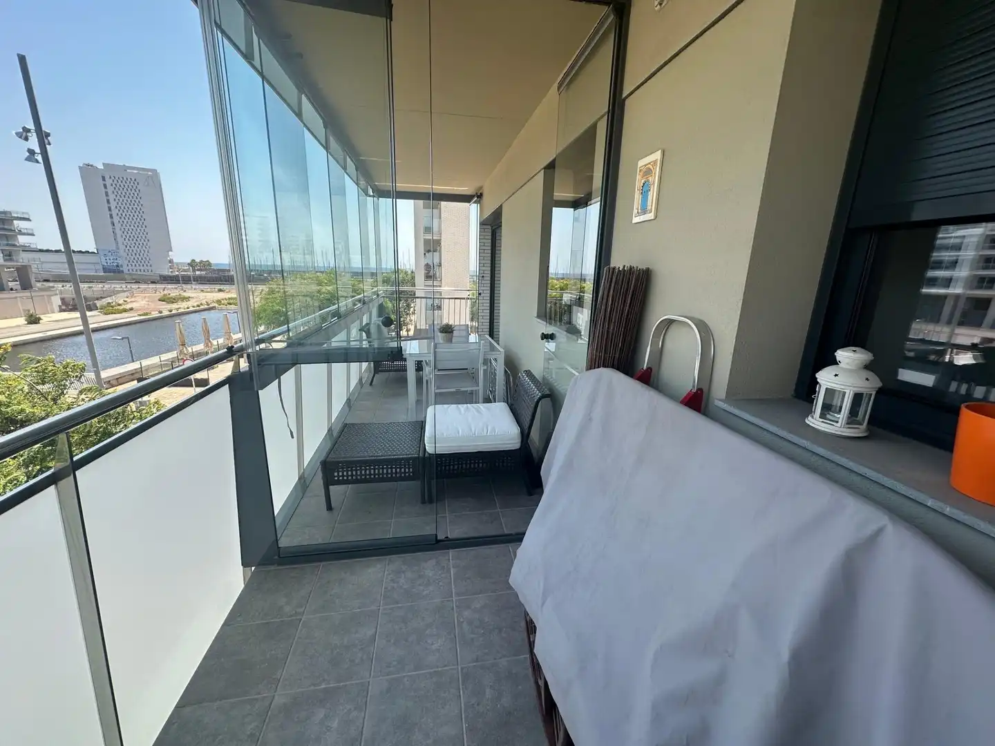 Terraza de Piso de alquiler en Badalona con Calefacción, Parquet y Trastero