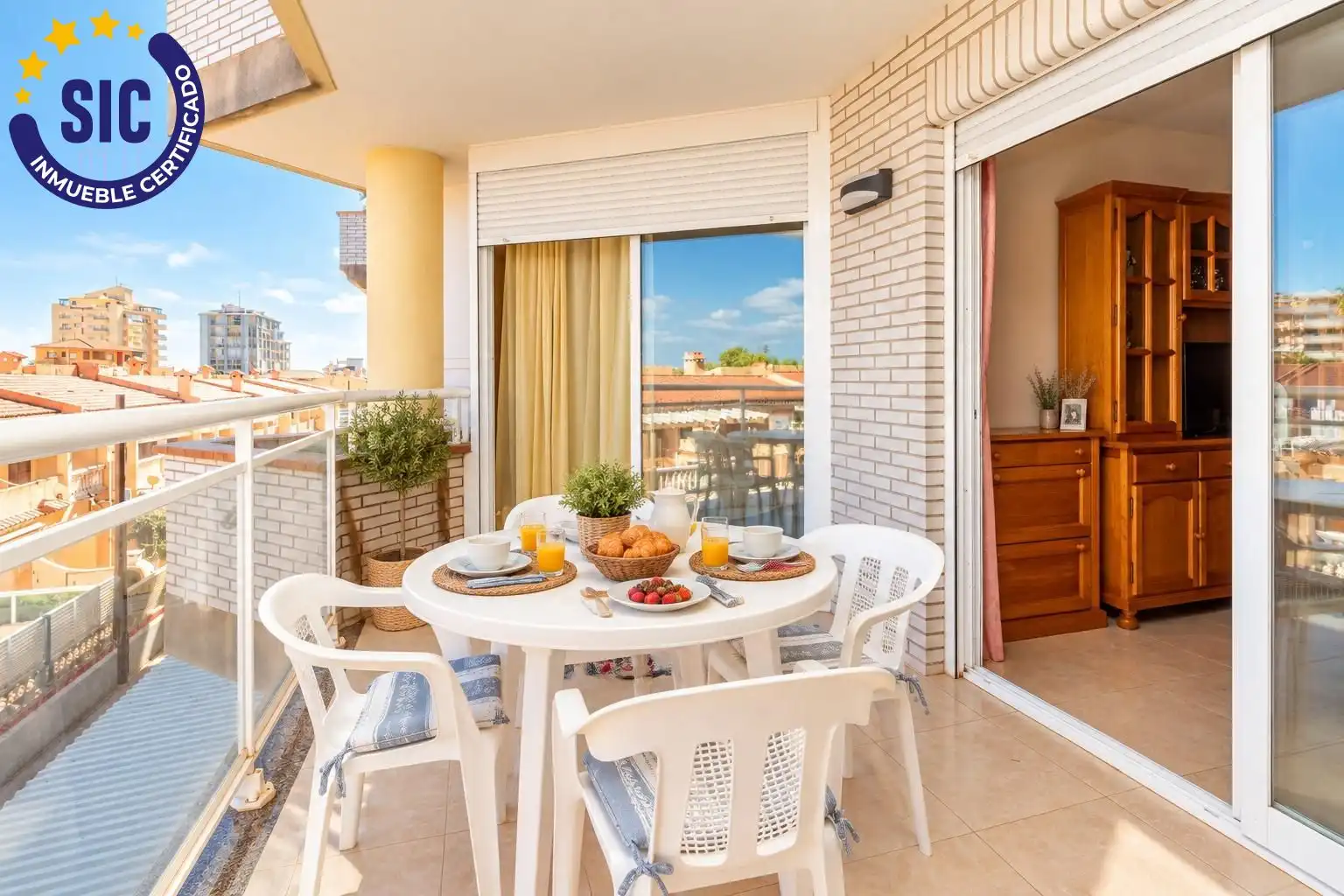 Terrassa de Apartament en venda en Peñíscola / Peníscola amb Terrassa, Moblat i Piscina comunitària