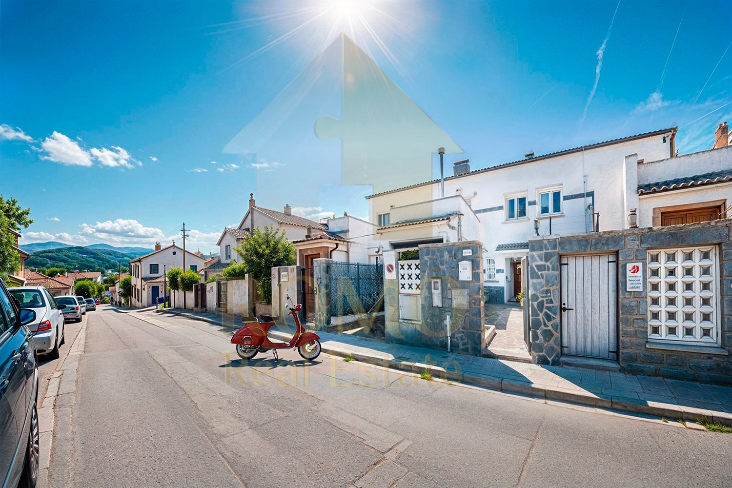 Exterior view of Single-family semi-detached for sale in Santa Perpètua de Mogoda  with Air Conditioner, Heating and Terrace