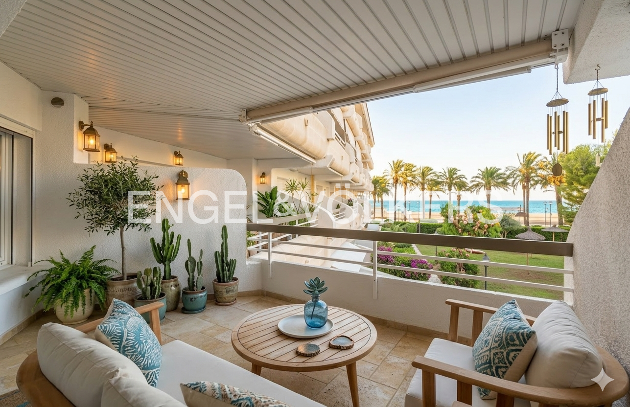 Terrasse von Wohnung zum Verkauf in Vilanova i la Geltrú mit Klimaanlage, Heizung und Terrasse