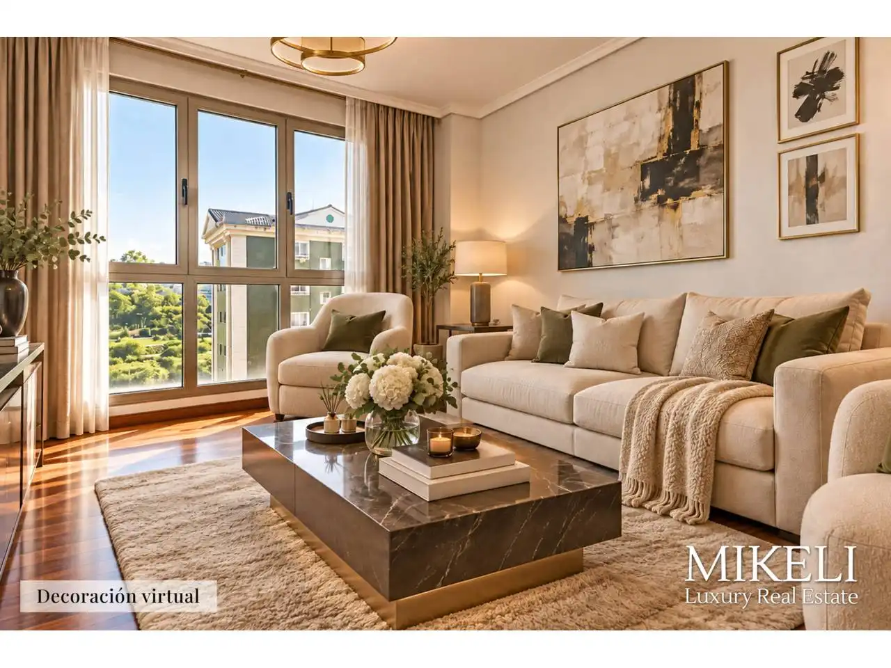 Living room of Flat for sale in Santander  with Heating, Parquet flooring and Storage room