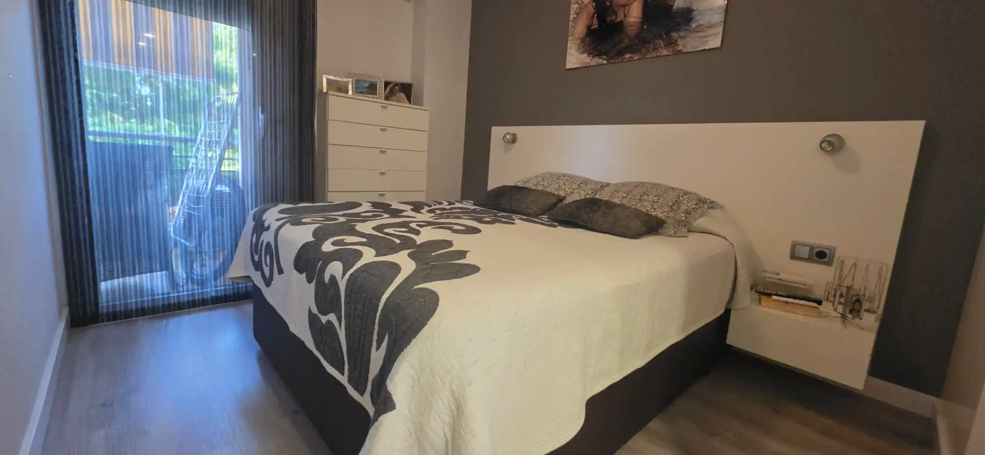 Schlafzimmer von Wohnung zum Verkauf in Sant Adrià de Besòs mit Klimaanlage, Heizung und Parkett