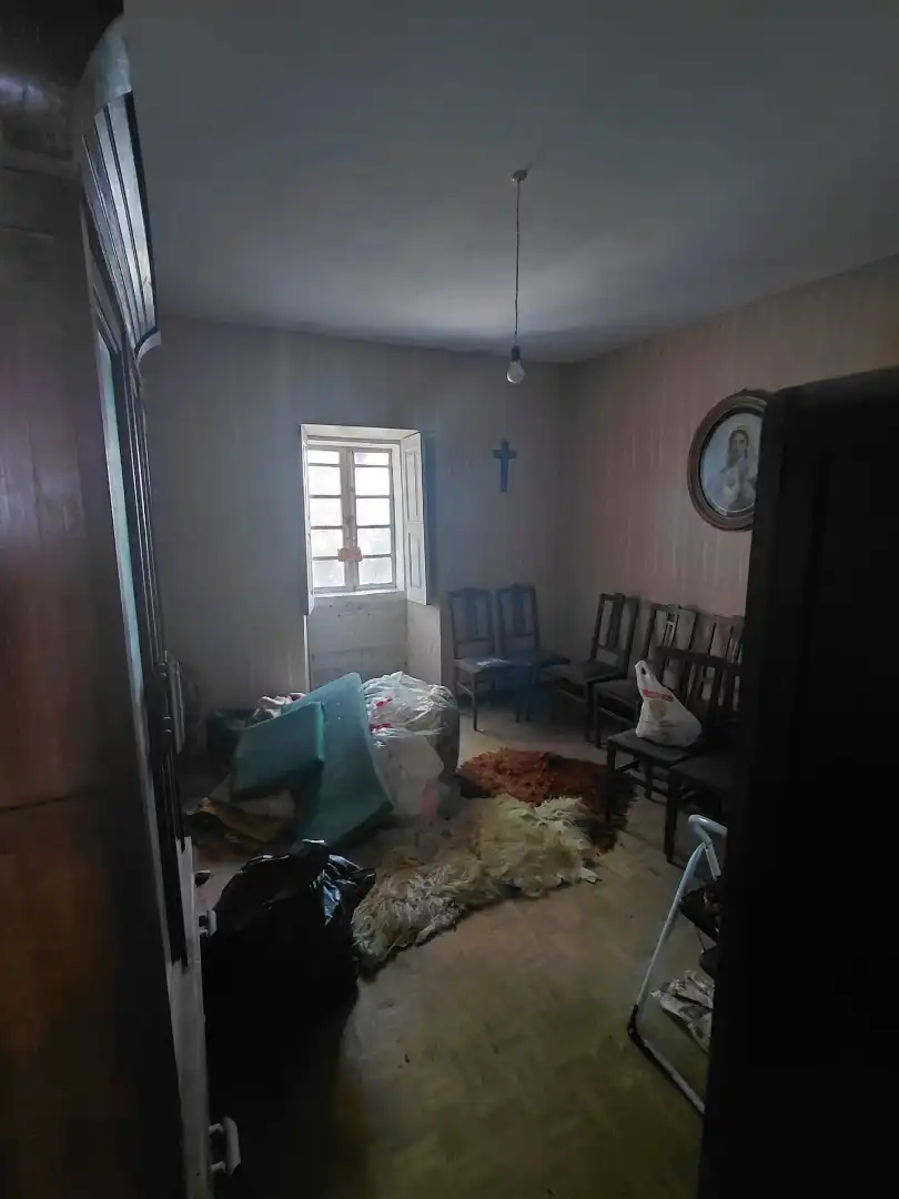 Sala de estar de Casa adosada en venta en Ponteceso con Jardín privado y Trastero