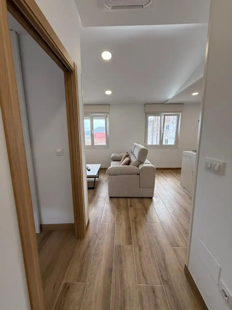 Living room of Flat for rent in Camariñas  with Heating, Parquet flooring and Furnished