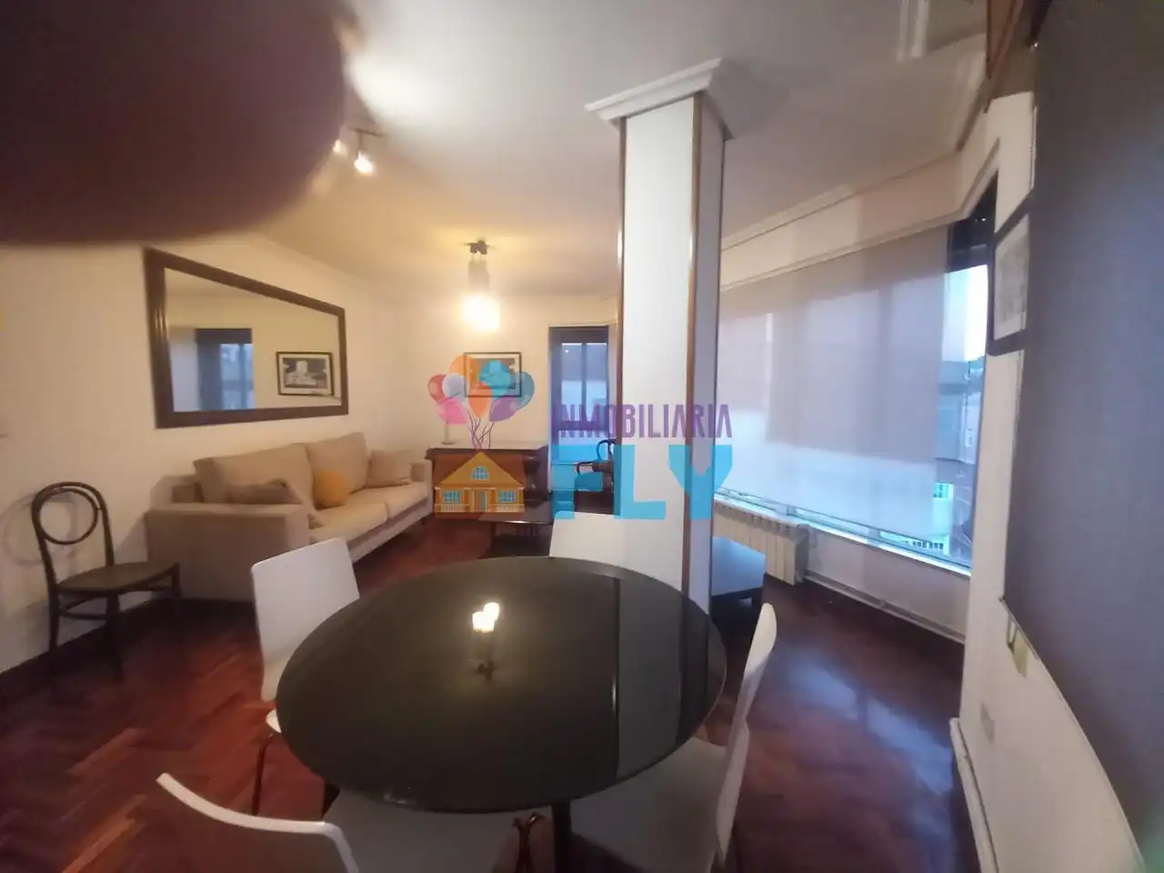 Living room of Flat for rent in Ourense Capital   with Heating, Parquet flooring and Furnished