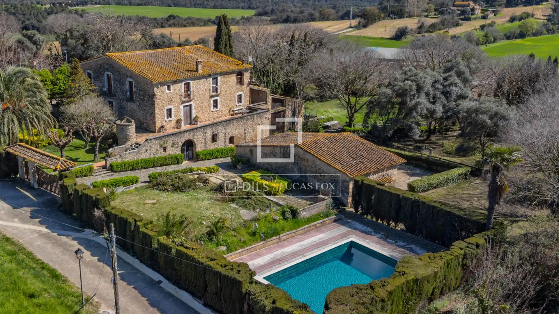 Vista exterior de Finca rústica en venta en Fontcoberta con Calefacción, Jardín privado y Terraza