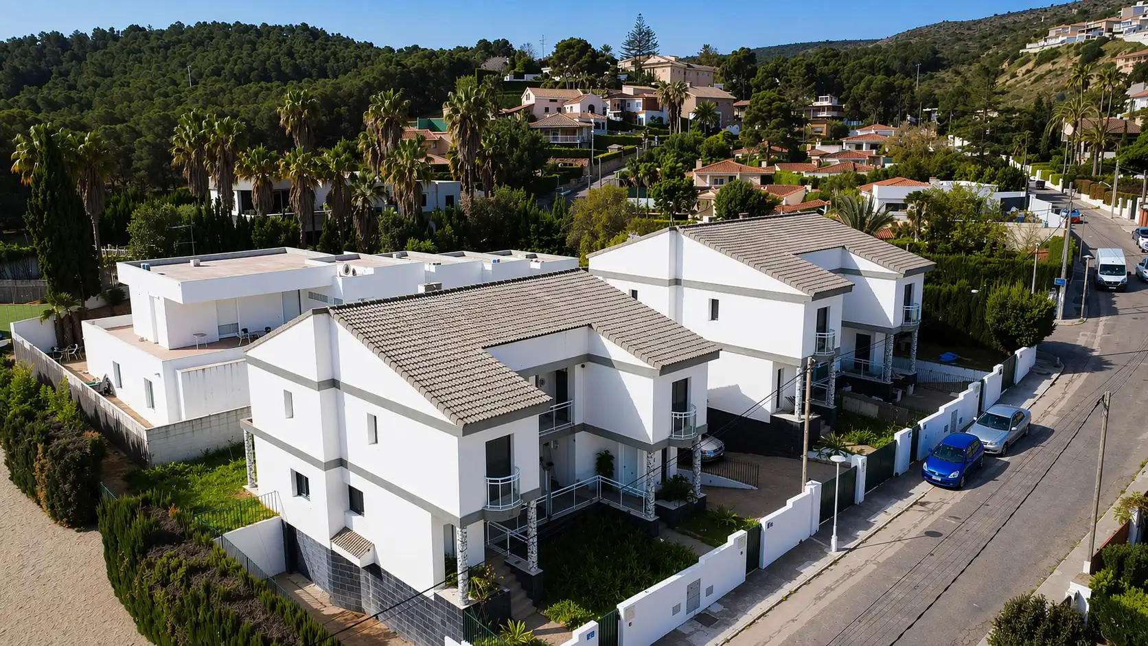 Vista exterior de Casa adosada en venta en Chiva con Aire acondicionado, Terraza y Amueblado