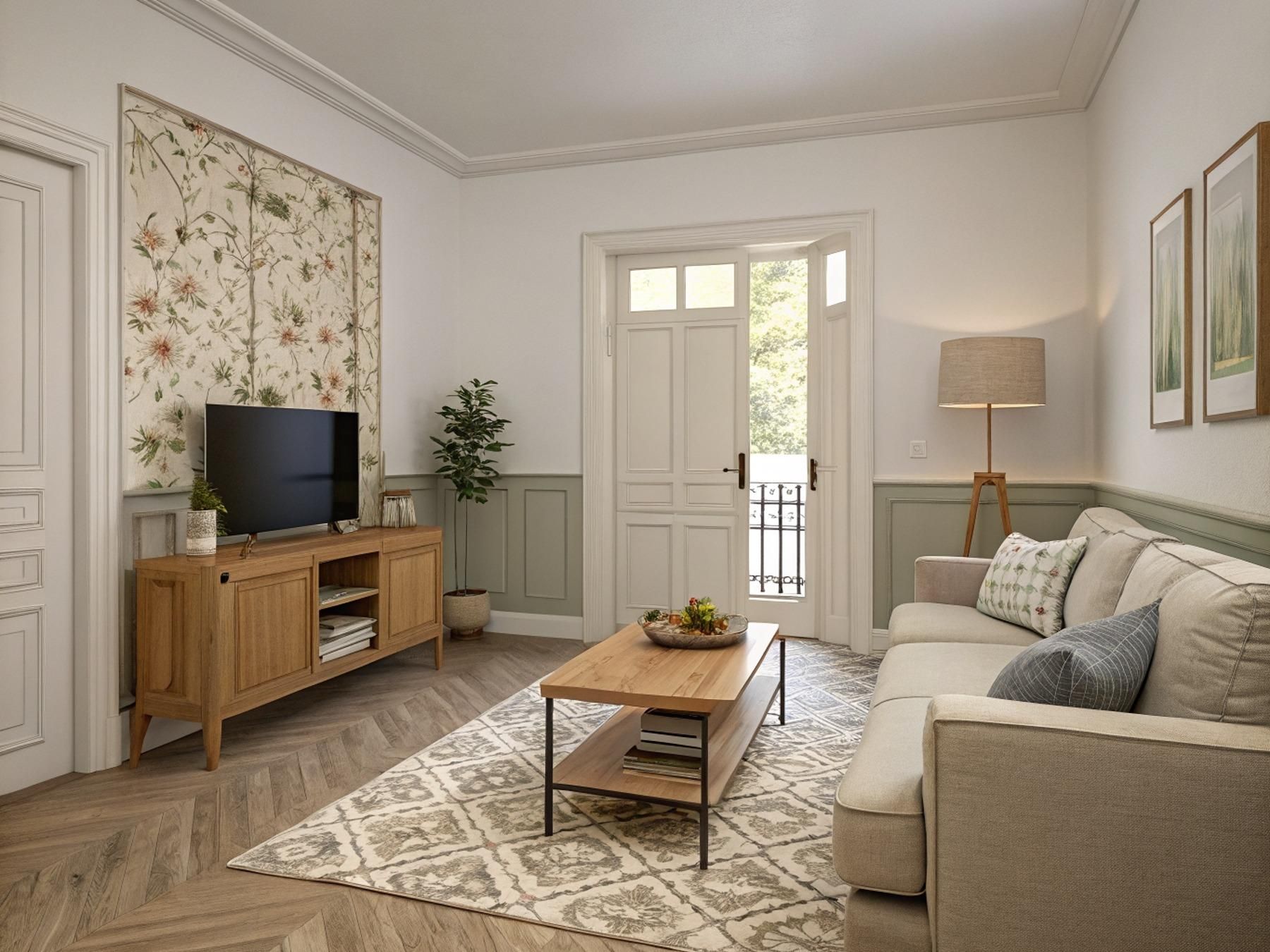 Living room of Flat for sale in  Valencia Capital  with Terrace and Balcony