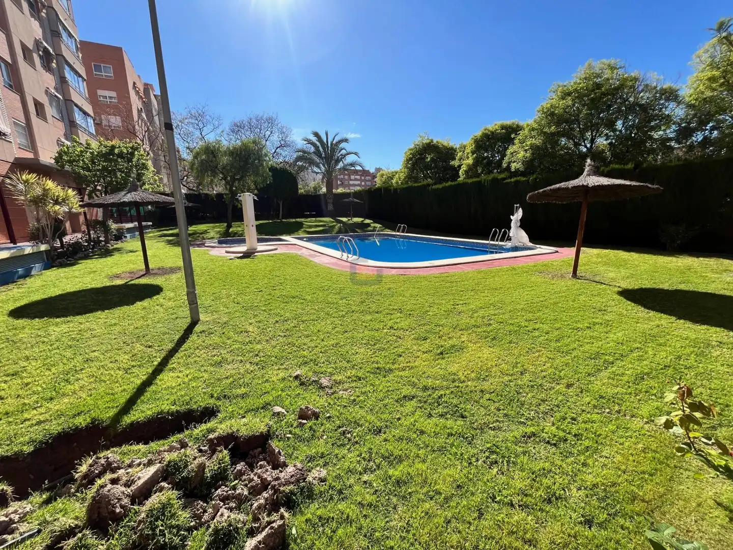 Piscina de Piso en venta en Alicante / Alacant con Jardín privado, Terraza y Piscina comunitaria