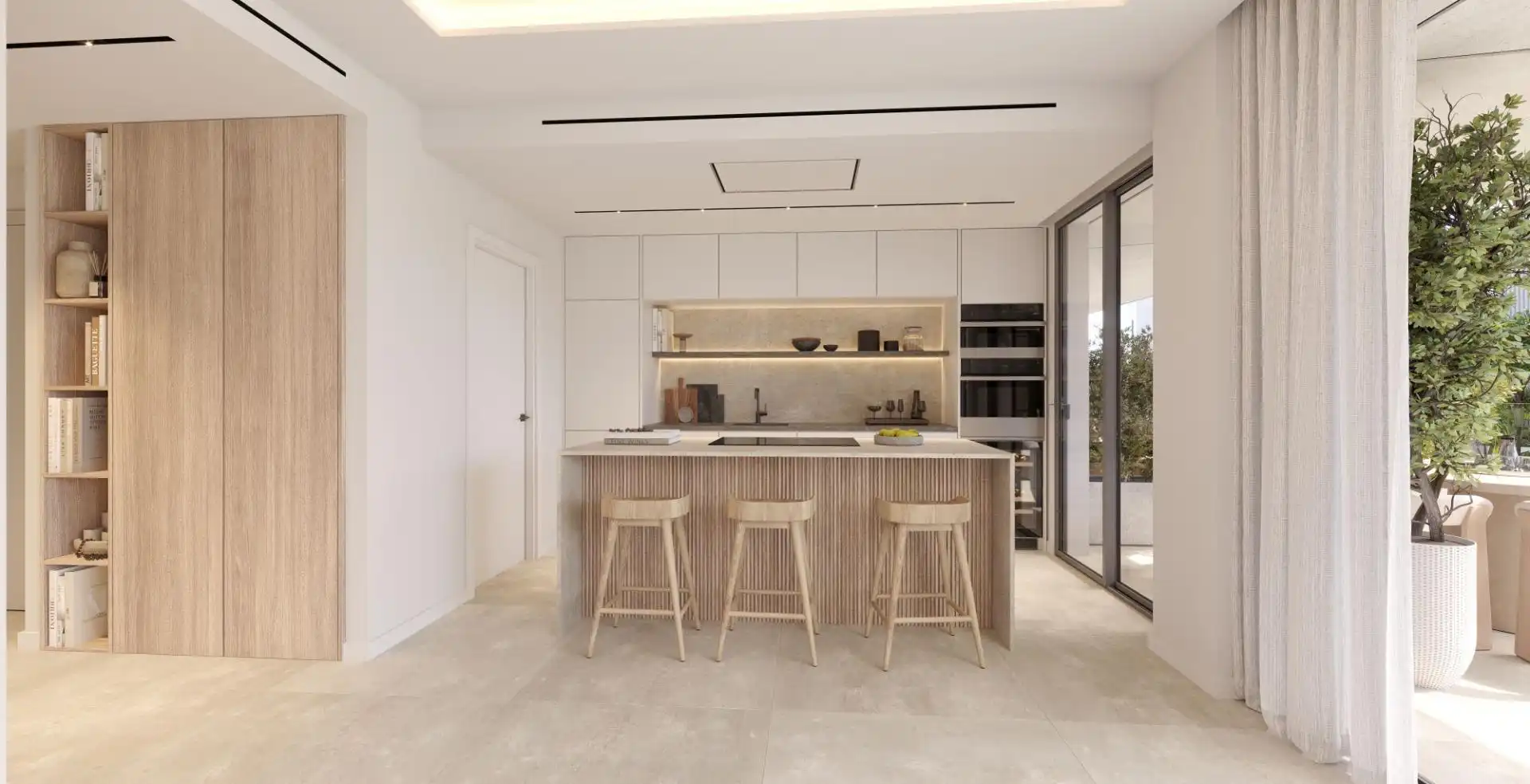 Cocina de Planta baja en venta en Estepona con Aire acondicionado, Jardín privado y Terraza