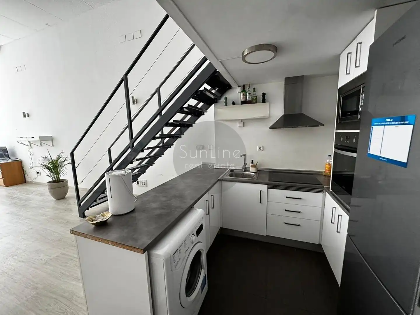 Küche von Loft zur Miete in Valencia mit Klimaanlage, Möbliert und Balkon