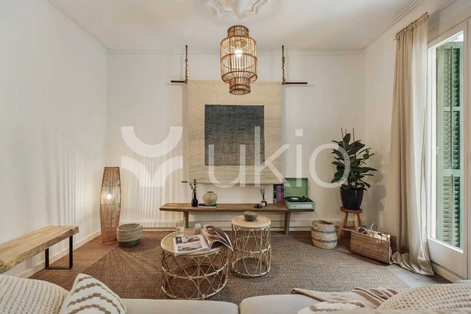 Sala de estar de Apartamento de alquiler en Barcelona con Calefacción, Amueblado y Horno