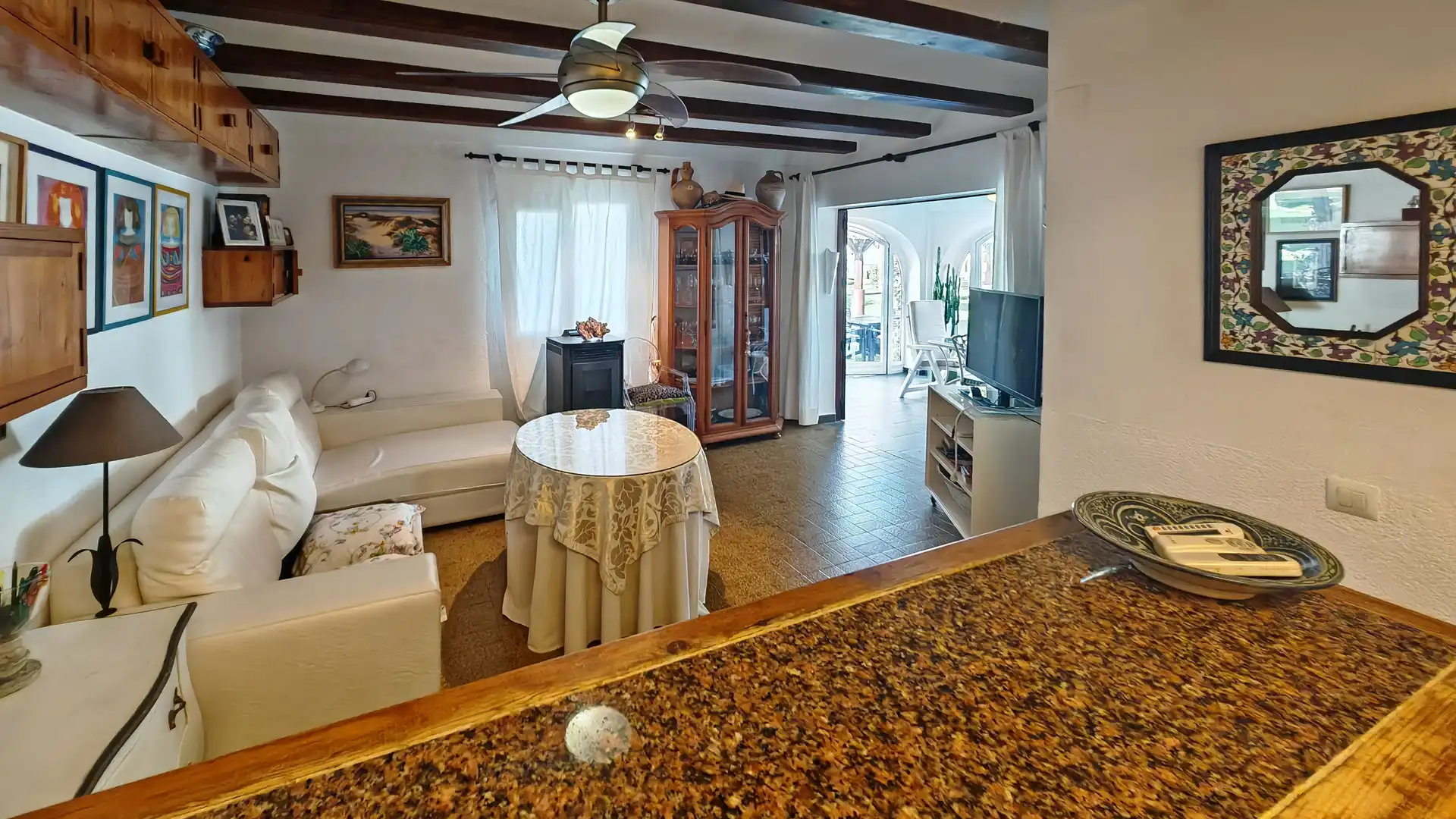 Sala de estar de Casa adosada en venta en Dénia con Aire acondicionado, Terraza y Trastero