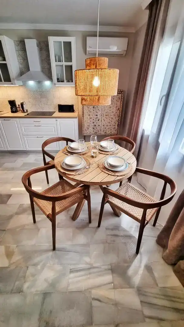 Menjador de Apartament en venda en Vera amb Aire condicionat, Jardí privat i Parquet