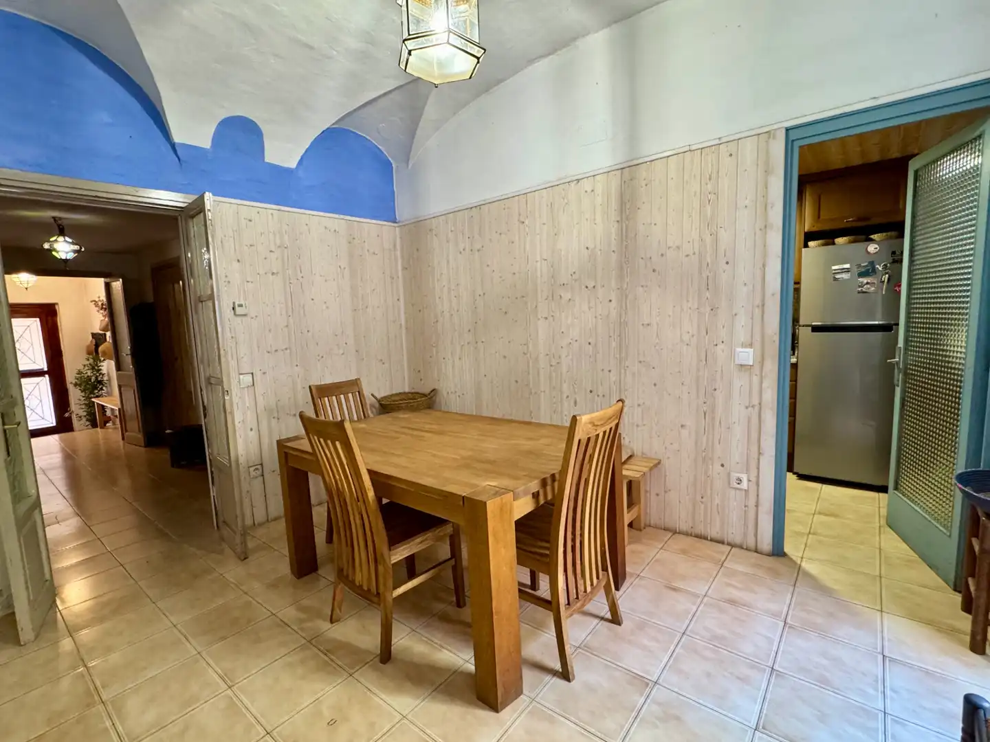 Menjador de Casa adosada en venda en Sant Feliu de Guíxols amb Calefacció, Jardí privat i Terrassa