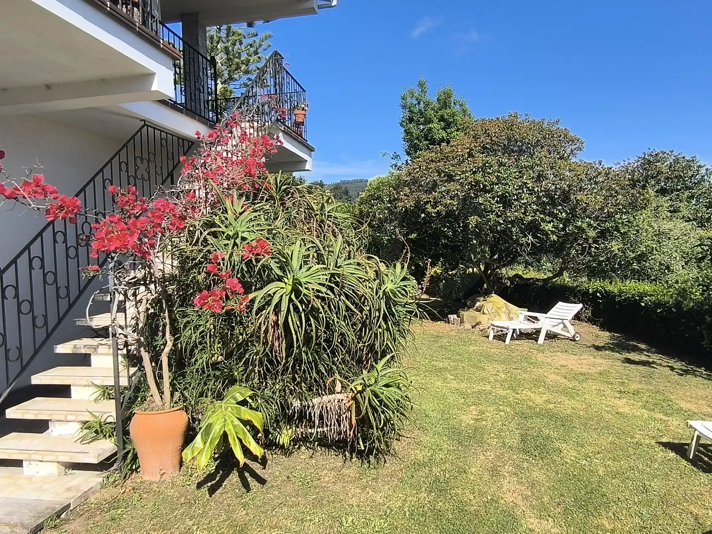 Jardín de Casa o chalet en venta en Pontedeume con Calefacción, Terraza y Piscina