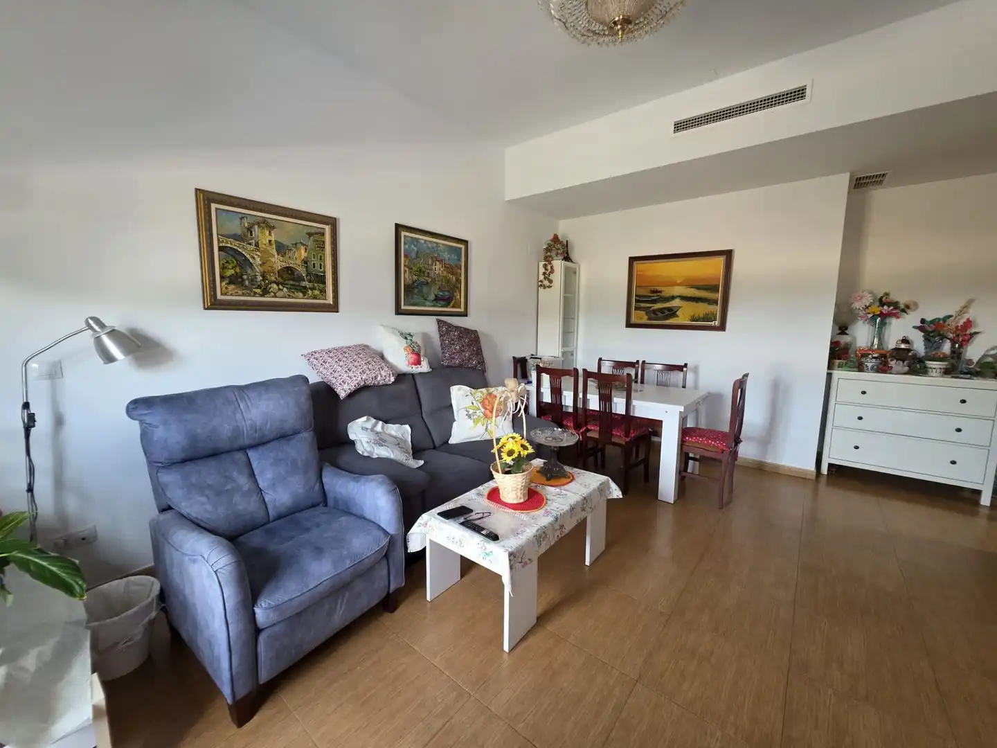 Sala de estar de Piso en venta en Riola con Aire acondicionado y Trastero