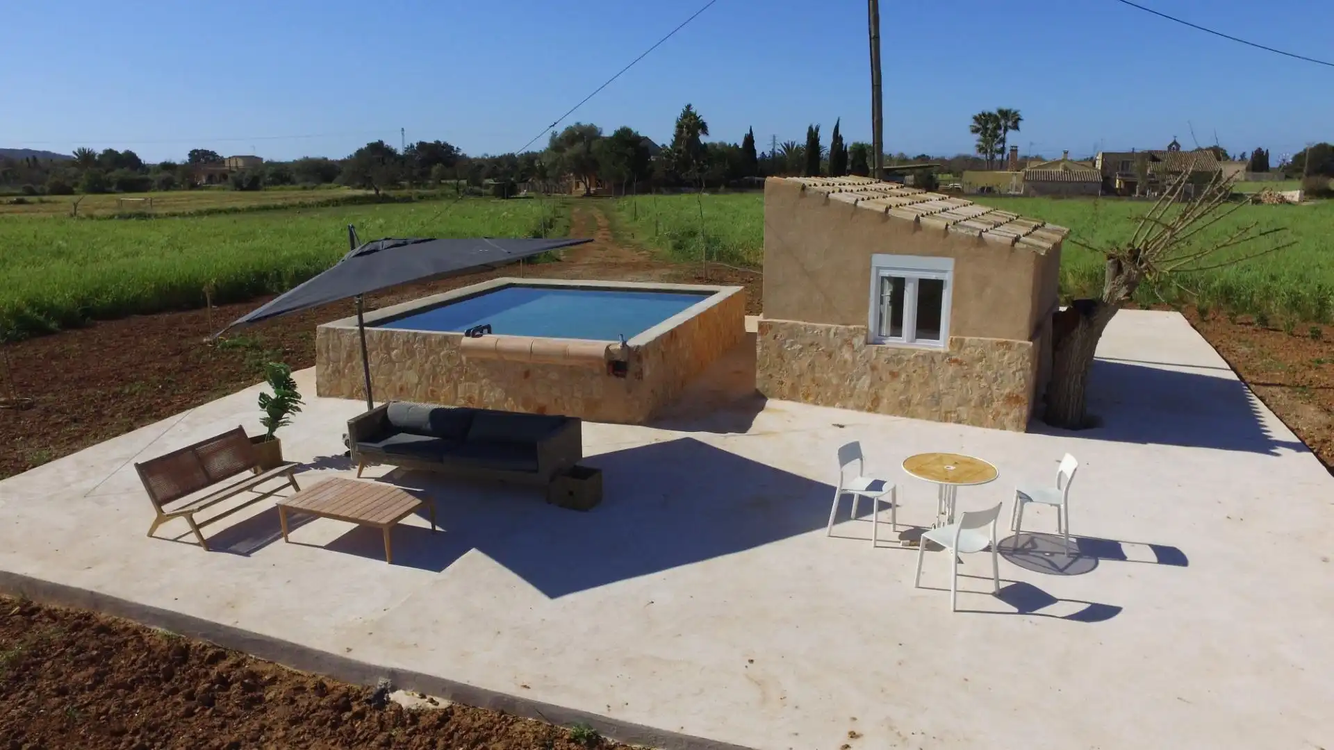 Piscina de Casa o xalet de lloguer en Campos amb Aire condicionat, Calefacció i Piscina