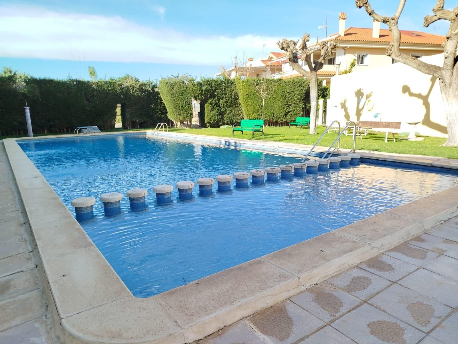Swimming pool of Single-family semi-detached for sale in  Murcia Capital  with Air Conditioner, Private garden and Furnished
