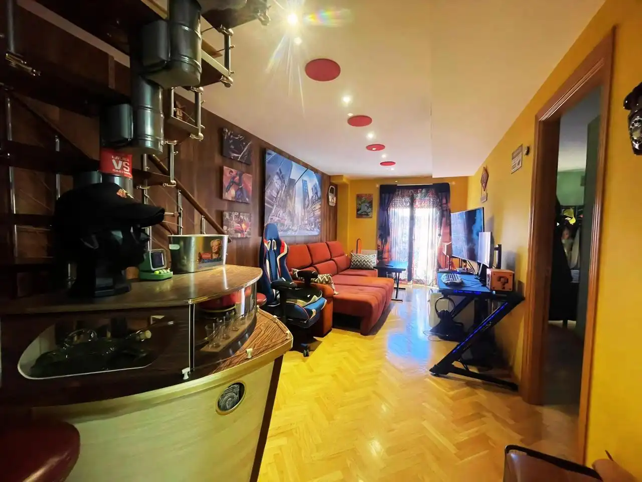 Living room of Flat for sale in  Madrid Capital  with Air Conditioner, Heating and Terrace