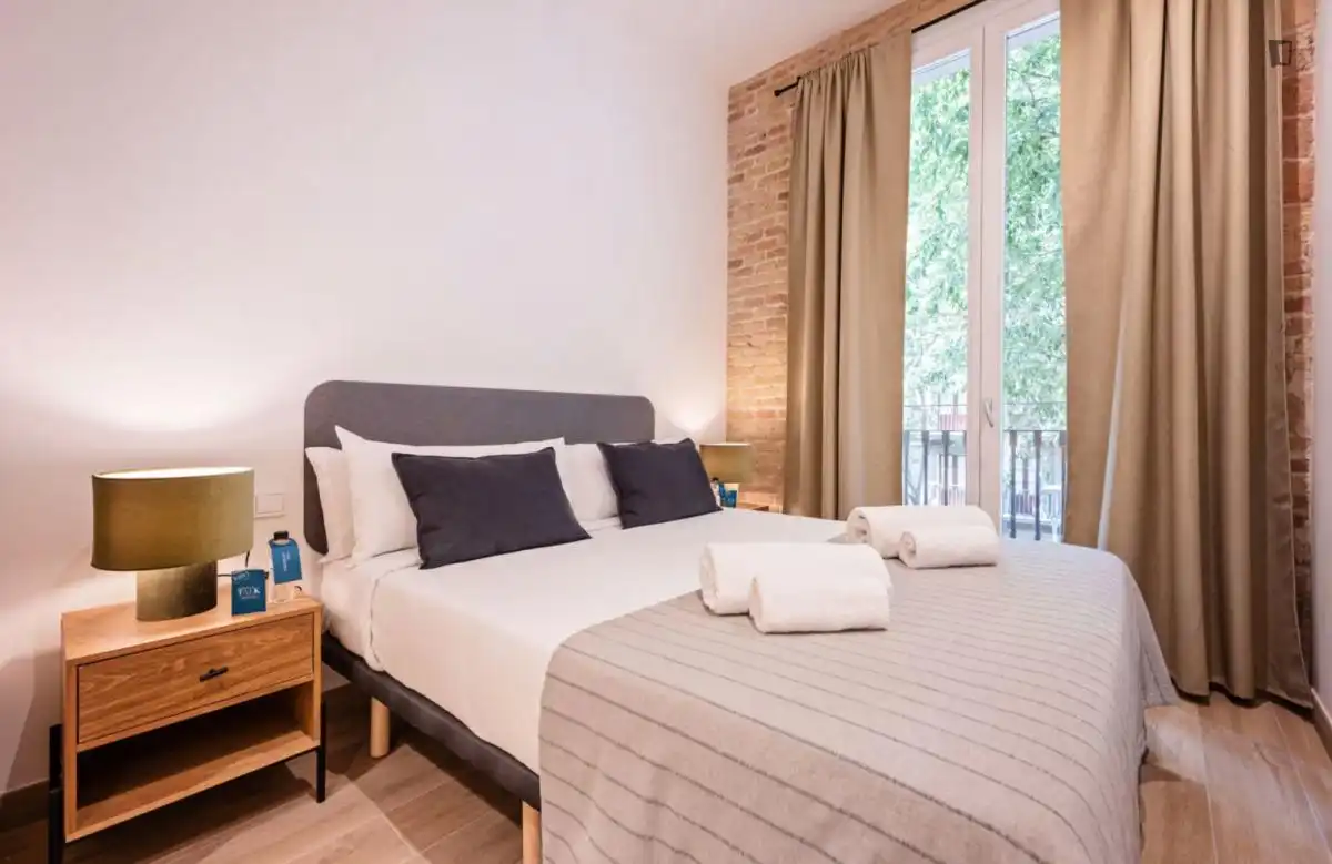 Habitación de Apartamento de alquiler en Barcelona con Amueblado, Horno y Lavadora
