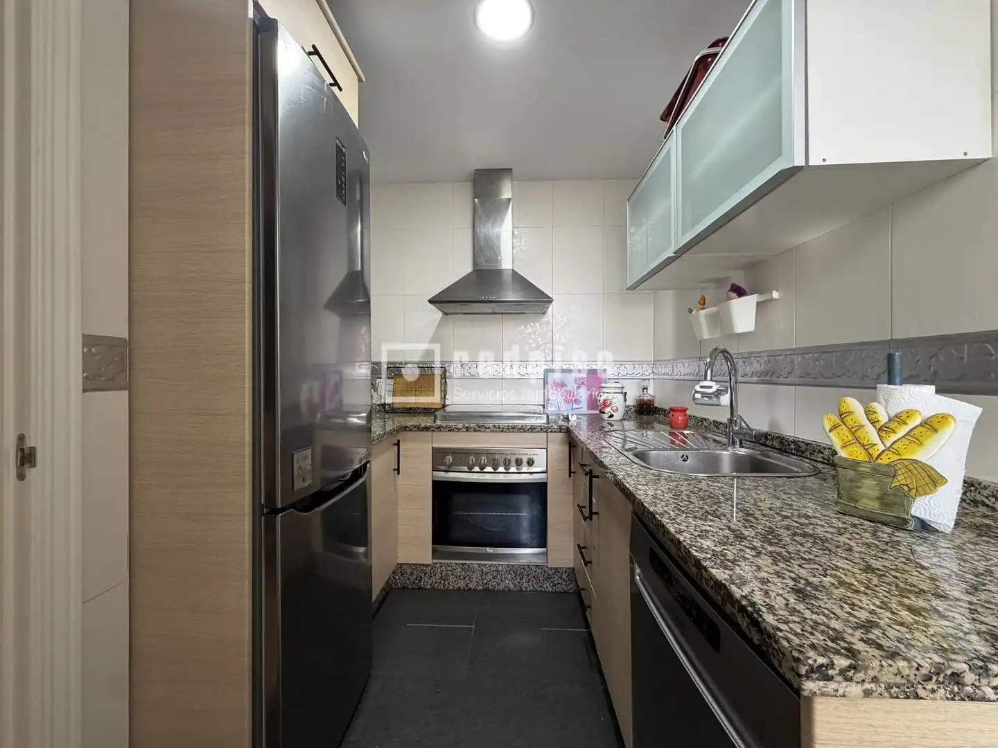 Küche von Wohnung zur Miete in Málaga mit Klimaanlage, Heizung und Privatgarten