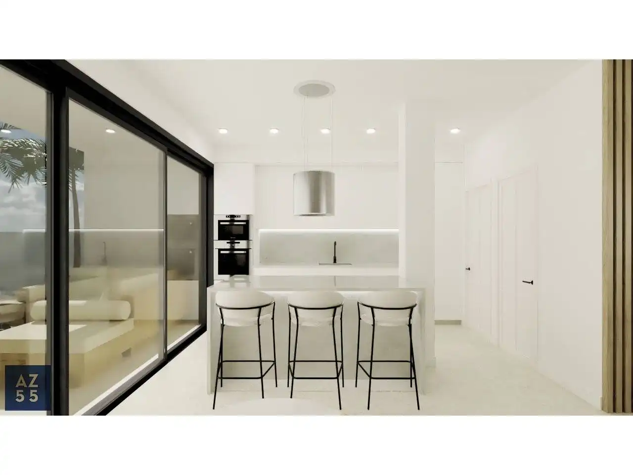 Cocina de Casa o chalet en venta en La Manga del Mar Menor con Jardín privado, Terraza y Piscina