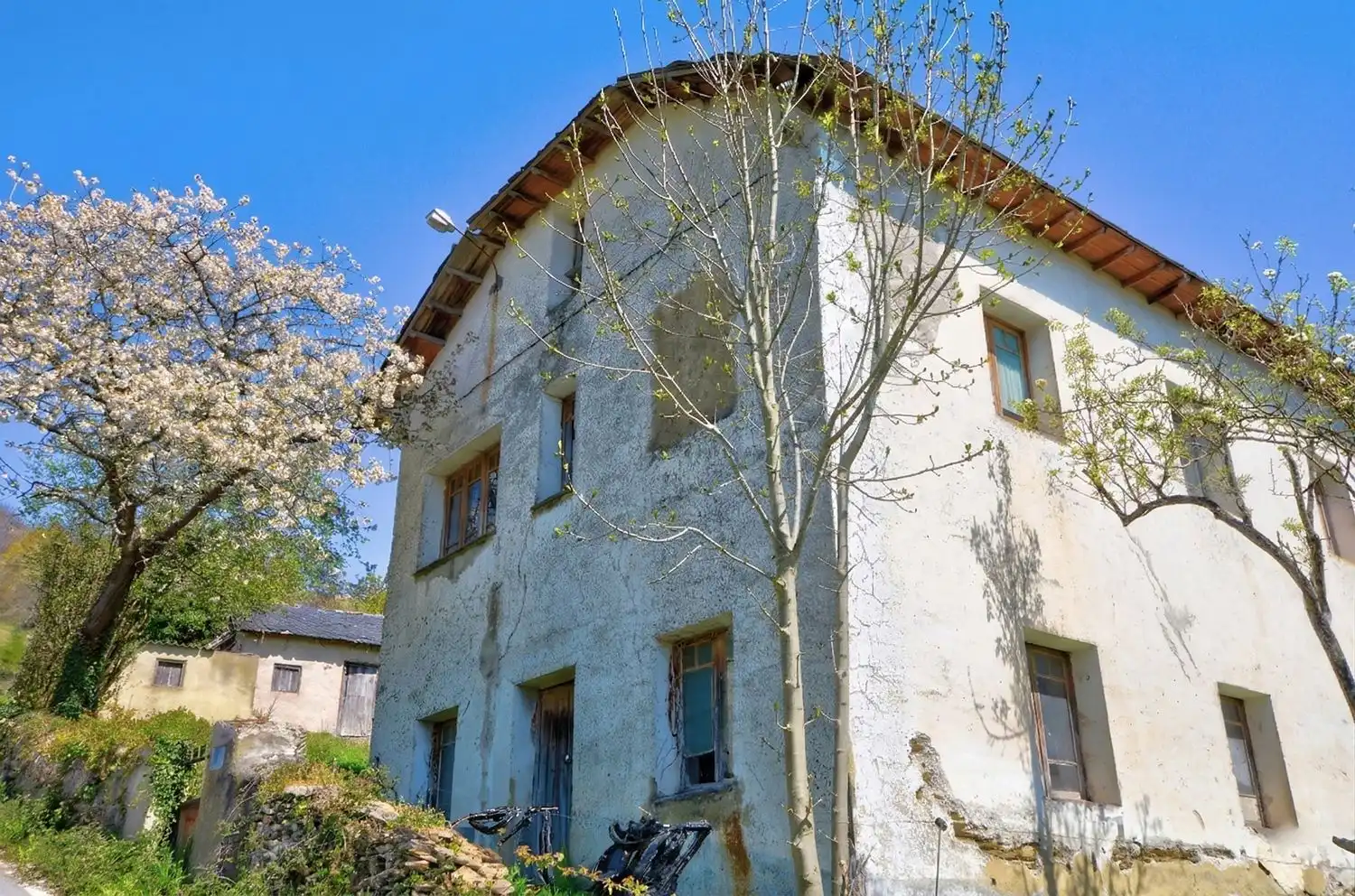Vista exterior de Casa o chalet en venta en Tineo con Piscina