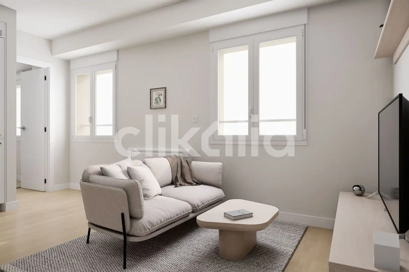 Sala de estar de Piso en venta en  Madrid Capital con Aire acondicionado y Calefacción