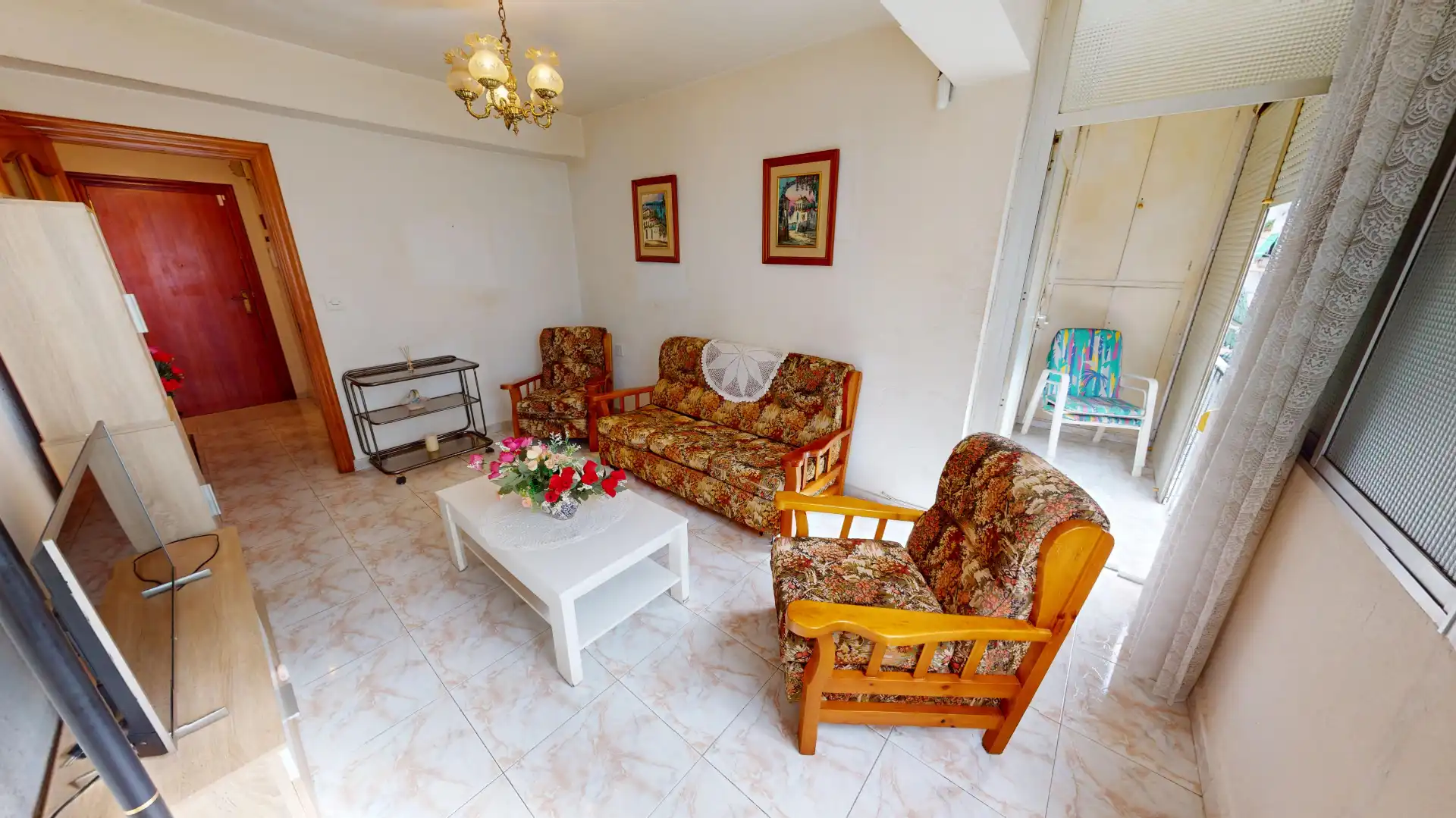 Wohnzimmer von Wohnung zum Verkauf in Alicante / Alacant mit Balkon