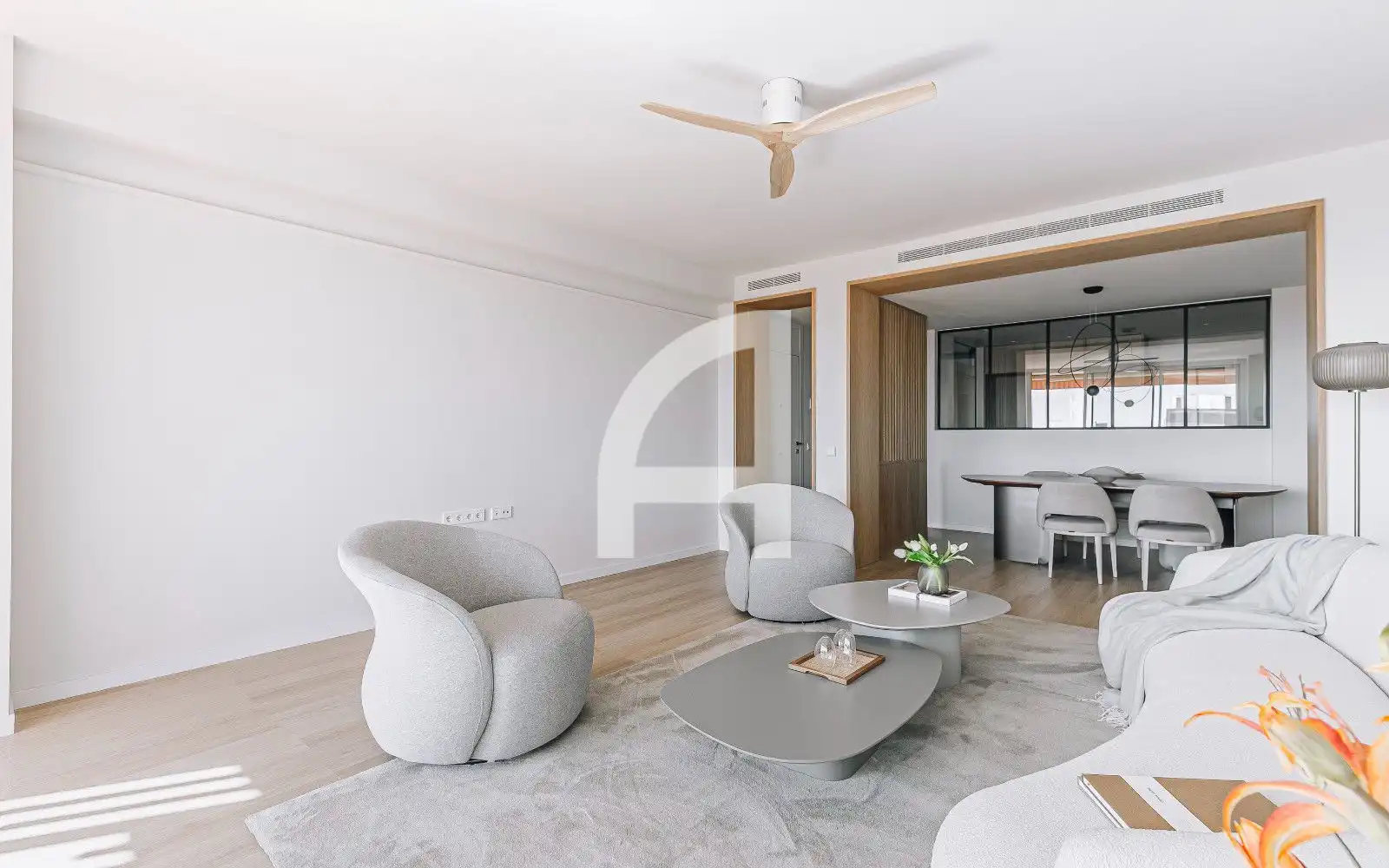 Living room of Flat for sale in Barcelona  with Air Conditioner, Heating and Parquet flooring
