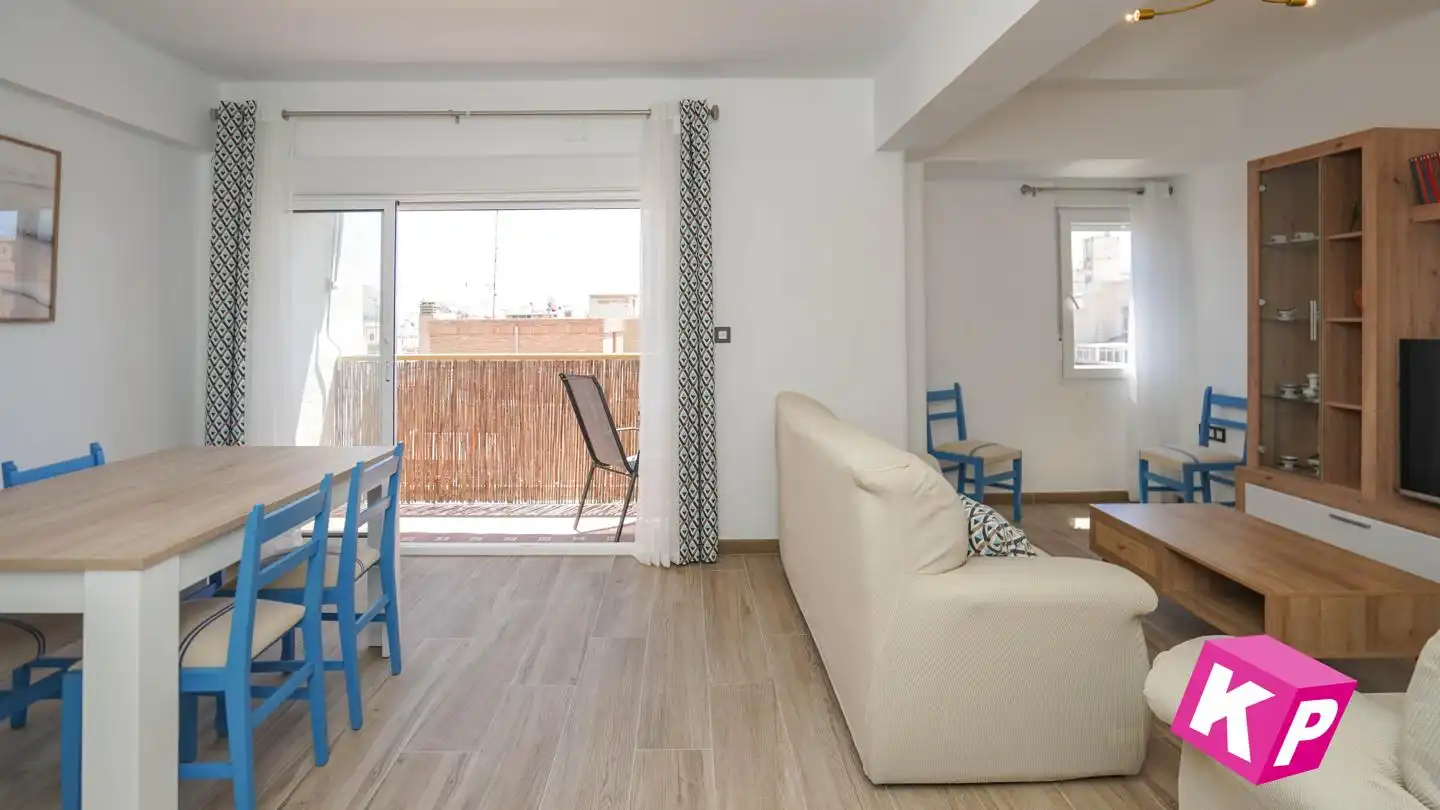 Sala de estar de Piso en venta en Santa Pola con Aire acondicionado, Terraza y Amueblado
