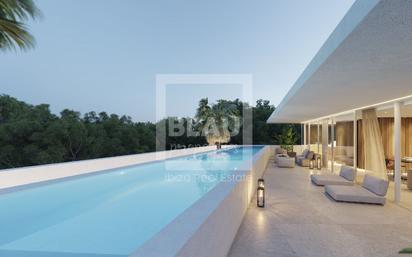 Exterior view of House or chalet for sale in Santa Eulària des Riu  with Air Conditioner, Terrace and Swimming Pool